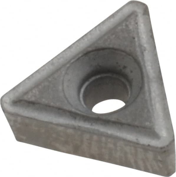 Interstate - TT222 Grade I22 Carbide Turning Insert - Uncoated, 60° Triangle, 1/4" Inscr Circle, 1/8" Thick, 1/32" Corner Radius - Benchmark Tooling