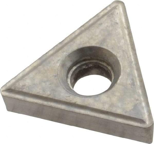 Interstate - TT322 Grade I55 Carbide Turning Insert - Uncoated, 60° Triangle, 3/8" Inscr Circle, 1/8" Thick, 1/32" Corner Radius - Benchmark Tooling