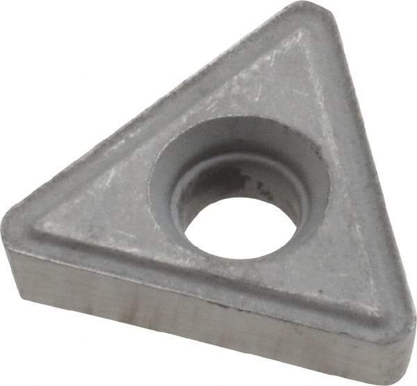 Interstate - TT323 Grade I22 Carbide Turning Insert - Uncoated, 60° Triangle, 3/8" Inscr Circle, 1/8" Thick, 3/64" Corner Radius - Benchmark Tooling