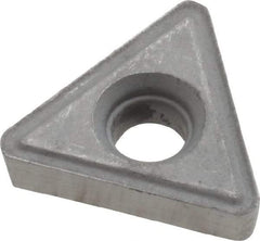 Interstate - TT323 Grade I22 Carbide Turning Insert - Uncoated, 60° Triangle, 3/8" Inscr Circle, 1/8" Thick, 3/64" Corner Radius - Benchmark Tooling