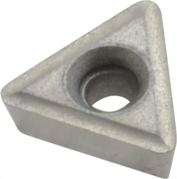 Made in USA - TT21.51 Grade I55 Carbide Turning Insert - Uncoated, 60° Triangle, 1/4" Inscr Circle, 3/32" Thick, 1/64" Corner Radius - Benchmark Tooling