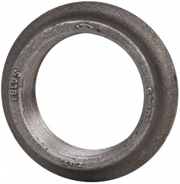 Made in USA - 2-1/2" Pipe, 4-1/16" Diam x 1/8" Thick, Tank Flange with Pilot - For Threaded Pipe, 3-5/32" Pilot Hole, 1" Overall Height, 3-9/32" Top Diam, Carbon Steel - Benchmark Tooling
