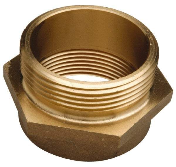 EVER-TITE Coupling Products - 2-1/2 FNPT x 2-1/2 MNPSH Hydrant Hex Nipple - Brass - Benchmark Tooling