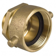 EVER-TITE Coupling Products - 2-1/2 FNST x 2-1/2 MNPT Hydrant Swivel Adapter - Brass - Benchmark Tooling