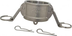 EVER-TITE Coupling Products - 2" Stainless Steel Cam & Groove Suction & Discharge Hose Dust Cap For Use with Adapters - Part DC, 250 Max psi - Benchmark Tooling