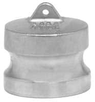 EVER-TITE Coupling Products - 3" Stainless Steel Cam & Groove Suction & Discharge Hose Dust Plug For Use with Couplers - Part DP, 125 Max psi - Benchmark Tooling