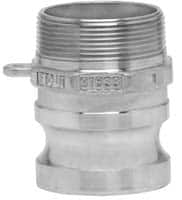 EVER-TITE Coupling Products - 3" Stainless Steel Cam & Groove Suction & Discharge Hose Male Adapter Male NPT Thread - Part F, 3" Thread, 200 Max psi - Benchmark Tooling
