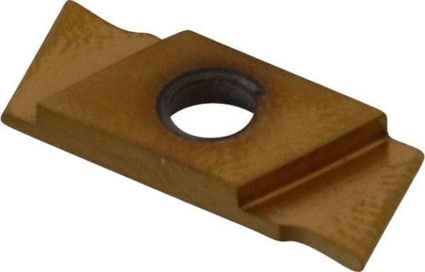 NIKCOLE MINI-SYSTEMS - GIE 1mm Cutting Width Carbide Grooving Insert - 6mm Max Depth of Cut, Left Hand, 0.5mm Corner Radius, TiN Finish - Benchmark Tooling