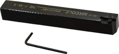 NIKCOLE MINI-SYSTEMS - External Thread, 5" OAL, Right Hand Indexable Grooving Cutoff Toolholder - 5/8" Shank Height x 5/8" Shank Width, GIE Insert Style, THE Toolholder Style, Series Mini-Systems - Benchmark Tooling