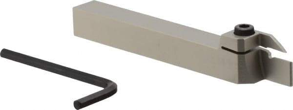 Iscar - HELI, External, Right Hand, 3 to 3.18mm Groove Width, Indexable Grooving Tool Holder - GRIP 3.., HGN 30.. Insert Compatibility, 16mm Shank Height, 16mm Shank Width, 140mm OAL - Benchmark Tooling