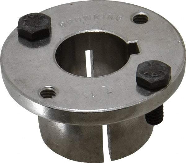 Browning - 1" Bore, 1/4" Wide Keyway, 1/8" Deep Keyway, H Sprocket Bushing - 1.57 to 1-5/8" Outside Diam, For Use with Split Taper Sprockets & Sheaves - Benchmark Tooling