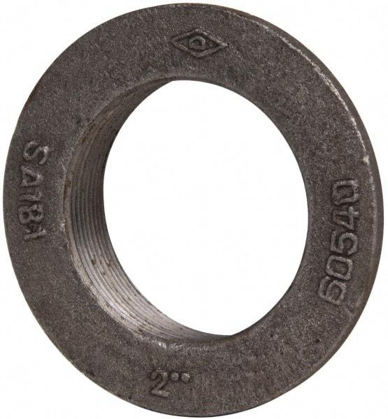 Made in USA - 2" Pipe, 3-1/2" Diam x 5/32" Thick, Tank Flange without Pilot - For Threaded Pipe, 27/32" Overall Height, 2-7/8" Bottom Diam, 2-37/64" Top Diam, Carbon Steel - Benchmark Tooling