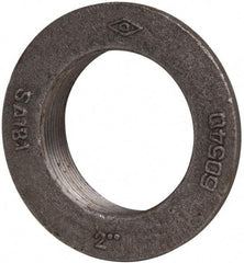 Made in USA - 2" Pipe, 3-1/2" Diam x 5/32" Thick, Tank Flange without Pilot - For Threaded Pipe, 27/32" Overall Height, 2-7/8" Bottom Diam, 2-37/64" Top Diam, Carbon Steel - Benchmark Tooling