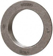 Made in USA - 3" Pipe, 4-3/4" Diam x 1/4" Thick, Tank Flange without Pilot - For Threaded Pipe, 1" Overall Height, 4-1/8" Bottom Diam, 3-55/64" Top Diam, Carbon Steel - Benchmark Tooling