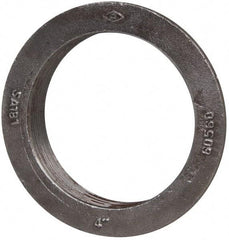 Made in USA - 4" Pipe, 5-3/4" Diam x 5/16" Thick, Tank Flange without Pilot - For Threaded Pipe, 1-7/32" Overall Height, 5-1/8" Bottom Diam, 4-13/16" Top Diam, Carbon Steel - Benchmark Tooling