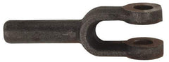 Value Collection - 1" Yoke Width, Carbon Steel, Plain Yoke - 7/16" Hole Diam, 1" Hole Center to Neck, 13/16" Yoke Arm Height, 7/16" Neck Diam, 1-1/4" Neck Length, 3-1/2" OAL - Benchmark Tooling