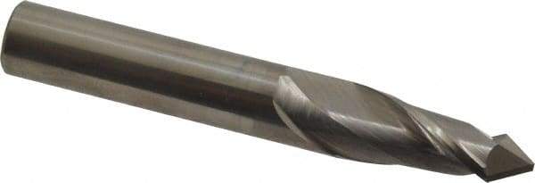 Melin Tool - 10mm Diam, 25mm LOC, 2 Flute, 90° Point Angle, Solid Carbide Drill Mill - Uncoated, 2-3/4" OAL, 10mm Shank Diam - Benchmark Tooling