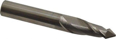 Melin Tool - 10mm Diam, 25mm LOC, 2 Flute, 90° Point Angle, Solid Carbide Drill Mill - Uncoated, 2-3/4" OAL, 10mm Shank Diam - Benchmark Tooling