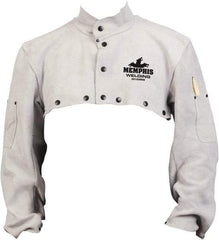 MCR Safety - Size 2XL, Cape Sleeves Only/Detachable Bib Not Included - Leather, 47.79 oz, Gray - Benchmark Tooling