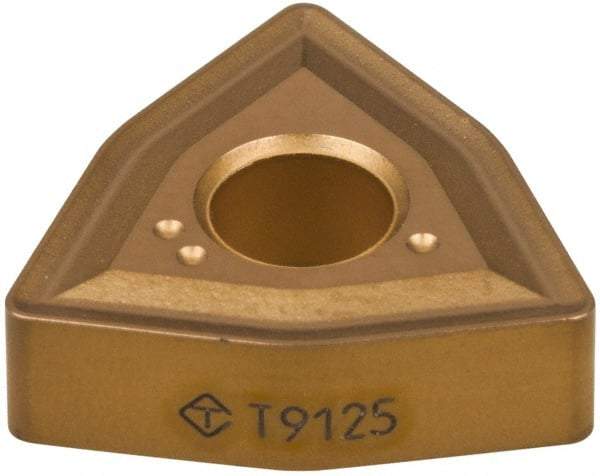 Tungaloy - WNMA431 Grade T5105 Carbide Turning Insert - TiCN/Al2O3 Finish, 80° Trigon, 1/2" Inscr Circle, 3/16" Thick, 1/64" Corner Radius - Benchmark Tooling