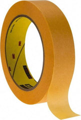 3M - 1" Wide x 60 Yd Long Bronze Paper Masking Tape - Series 2460, 3.3 mil Thick, 17 In/Lb Tensile Strength - Benchmark Tooling