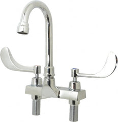 Speakman - Wrist Blade Handle, Centerset Bathroom Faucet - Two Handle, Internal Drain, Gooseneck Spout - Benchmark Tooling