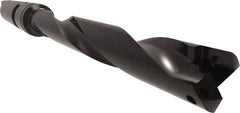Allied Machine and Engineering - Series 1, 18mm Max Diam, 3MT Taper Shank, Helical Flute Spade Drill - 4-3/4" Max Depth, 5-7/8" Body Length, 9-3/4" OAL, Standard Length, Through Coolant - Benchmark Tooling