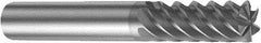 Sandvik Coromant - 8mm, 6 Flute, Solid Carbide, Corner Radius End Mill - 63mm OAL, 50° Helix, Right Hand Flute, 19mm LOC, Right Hand Cut - Benchmark Tooling