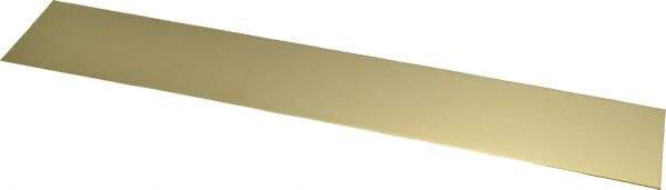 Made in USA - 0.032 Inch Thick x 2 Inch Wide x 12 Inch Long, Brass Strip - Alloy 260 - Benchmark Tooling