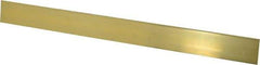 Made in USA - 0.064 Inch Thick x 1 Inch Wide x 12 Inch Long, Brass Strip - Alloy 260 - Benchmark Tooling