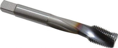 OSG - 1/2-20 UNF 3 Flute 2B Modified Bottoming Spiral Flute Tap - Powdered Metal, TiCN Finish, 3-3/8" OAL, Right Hand Flute, Right Hand Thread, H5, Series EXOTAP - Benchmark Tooling