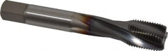 OSG - 5/8-18 UNF 4 Flute 3B Modified Bottoming Spiral Flute Tap - Powdered Metal, TiCN Finish, 3-13/16" OAL, Right Hand Flute, Right Hand Thread, H3, Series EXOTAP - Benchmark Tooling