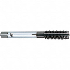 OSG - #6-32 UNC, 3 Flute, TiCN Finish, Powdered Metal Spiral Point Tap - Plug Chamfer, Right Hand Thread, 2" OAL, 11/16" Thread Length, 0.141" Shank Diam, 2B Class of Fit, Series 312 - Exact Industrial Supply