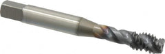 OSG - 5/16-18 UNC 3 Flute 2B Modified Bottoming Spiral Flute Tap - Vanadium High Speed Steel, TiCN Finish, 2-23/32" OAL, Right Hand Flute, Right Hand Thread, H5, Series EXOTAP VA3 - Exact Industrial Supply