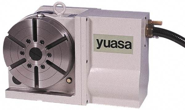 Yuasa - 1 Spindle, 50 Max RPM, 8.66" Table Diam, 1.36 hp, Horizontal & Vertical CNC Rotary Indexing Table - 120 kg (260 Lb) Max Horiz Load, 160.02mm Centerline Height - Benchmark Tooling