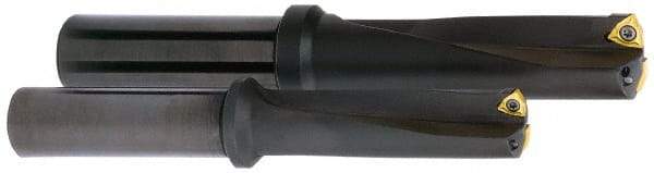 Kyocera - 5.91" Max Drill Depth, 3xD, 50mm Diam, Indexable Insert Drill - 4 Inserts, 1-1/2" Shank Diam, Whistle Notch Shank - Benchmark Tooling