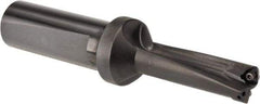 Kyocera - 1.7" Max Drill Depth, 3xD, 9/16" Diam, Indexable Insert Drill - 2 Inserts, 3/4" Shank Diam, Whistle Notch Shank - Benchmark Tooling