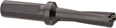 Kyocera - 2.06" Max Drill Depth, 3xD, 11/16" Diam, Indexable Insert Drill - 2 Inserts, 3/4" Shank Diam, Whistle Notch Shank - Benchmark Tooling