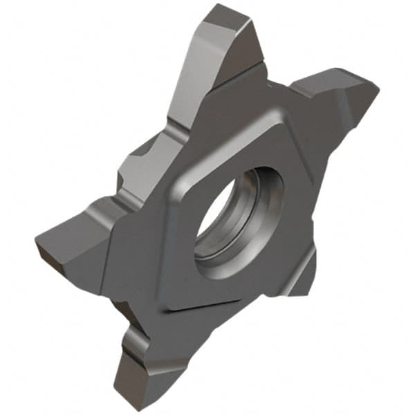 Iscar - 24N239PENTA NF Grade IC908, 2.39mm Cutting Width Carbide Grooving Insert - 5mm Max Depth of Cut, 1.19mm Corner Radius, TiAlN Finish - Benchmark Tooling