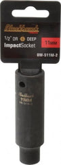 Blackhawk by Proto - 1/2" Drive 11mm Deep Impact Socket - 6 Points, 3-7/32" OAL - Benchmark Tooling