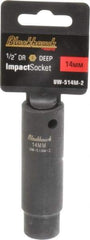 Blackhawk by Proto - 1/2" Drive 14mm Deep Impact Socket - 6 Points, 3-5/16" OAL - Benchmark Tooling