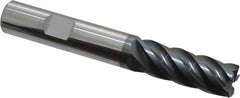 Iscar - 1/2", 5 Flute, Solid Carbide, Corner Chamfer End Mill - 3-1/2" OAL, 1-1/4" LOC - Benchmark Tooling