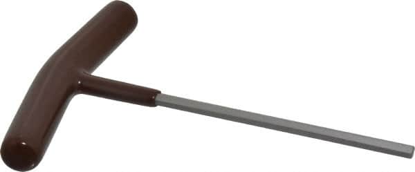 Paramount - 3/16" Hex, T-Handle Cushion Grip, Hex Key - 6" OAL, Steel, Inch System of Measurement - Benchmark Tooling