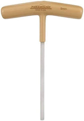 Paramount - 5mm Hex, T-Handle Cushion Grip, Hex Key - 6" OAL, Steel, Metric System of Measurement - Benchmark Tooling