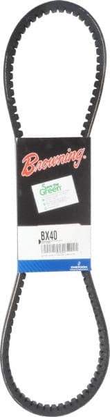 Browning - Section BX, 21/32" Wide, 43" Outside Length, Gripnotch V-Belt - Rubber Compound, Gripnotch, No. BX40 - Benchmark Tooling