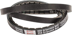 Browning - Section 3VX, 3/8" Wide, 40" Outside Length, Gripnotch V-Belt - Rubber Compound, 358 Gripnotch, No. 3VX400 - Benchmark Tooling