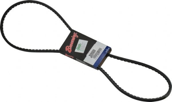 Browning - Section 3VX, 3/8" Wide, 60" Outside Length, Gripnotch V-Belt - Rubber Compound, 358 Gripnotch, No. 3VX600 - Benchmark Tooling