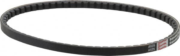 Browning - Section AX, 1/2" Wide, 27" Outside Length, Gripnotch V-Belt - Rubber Compound, Gripnotch, No. AX25 - Benchmark Tooling