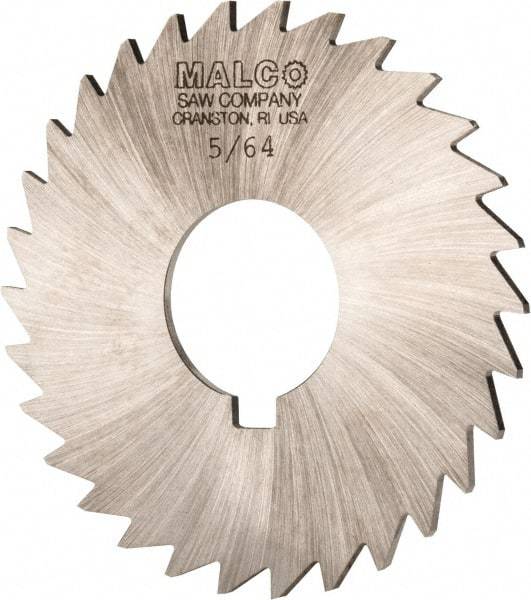 Made in USA - 3" Diam x 5/64" Blade Thickness x 1" Arbor Hole Diam, 30 Tooth Slitting and Slotting Saw - Arbor Connection, Right Hand, Uncoated, High Speed Steel, Concave Ground - Benchmark Tooling