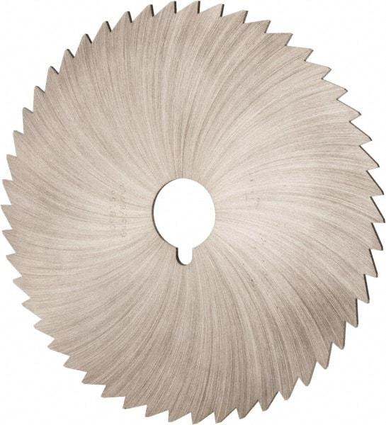 Made in USA - 6" Diam x 5/64" Blade Thickness x 1" Arbor Hole Diam, 42 Tooth Slitting and Slotting Saw - Arbor Connection, Right Hand, Uncoated, High Speed Steel, Concave Ground - Benchmark Tooling